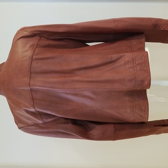 Hinge Whiskey Brown Leather Jacket - Picture 5 of 7